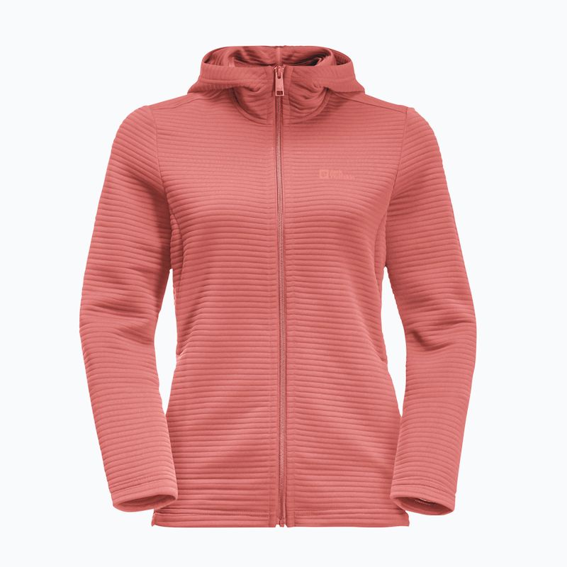 Giacca da trekking da donna Jack Wolfskin Modesto con cappuccio rosa sbiadito 4