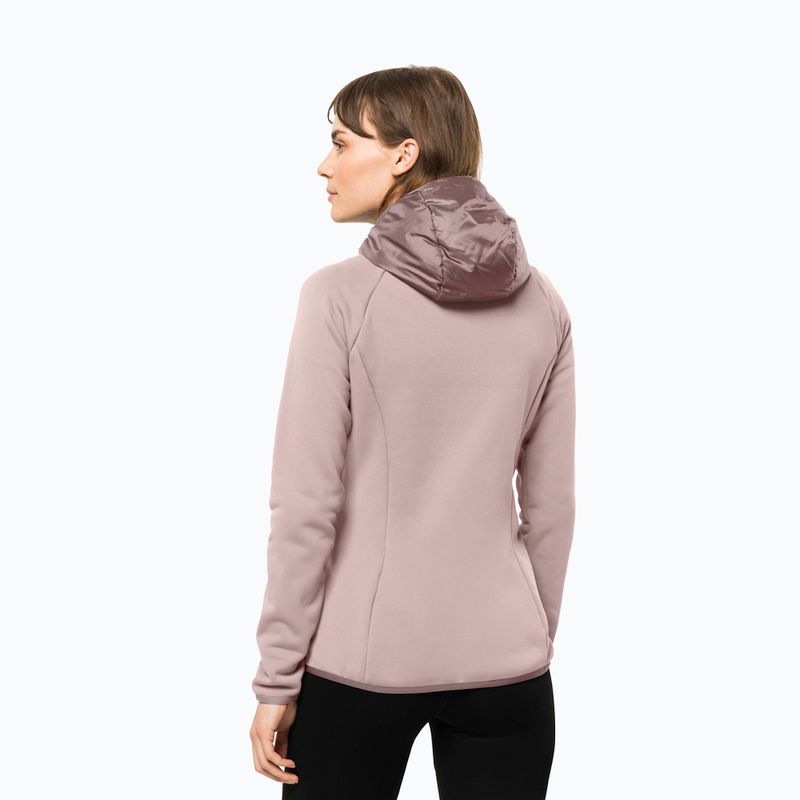 Giacca Jack Wolfskin Routeburn Pro Hybrid da donna, rosa fumo 2