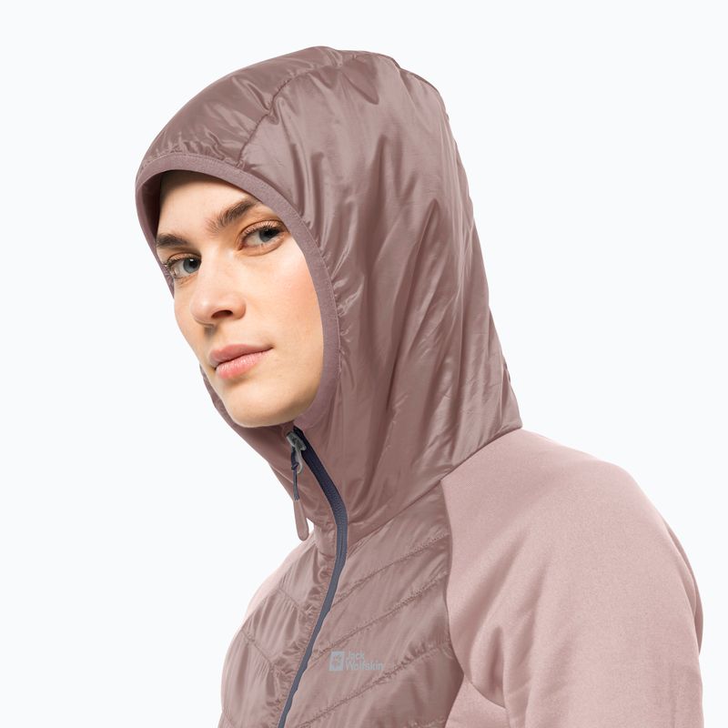 Giacca Jack Wolfskin Routeburn Pro Hybrid da donna, rosa fumo 4