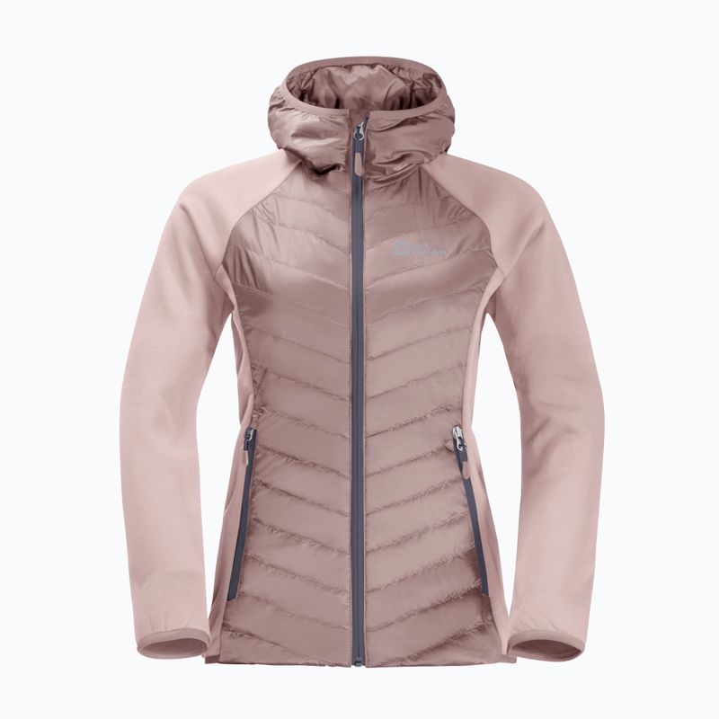 Giacca Jack Wolfskin Routeburn Pro Hybrid da donna, rosa fumo 5
