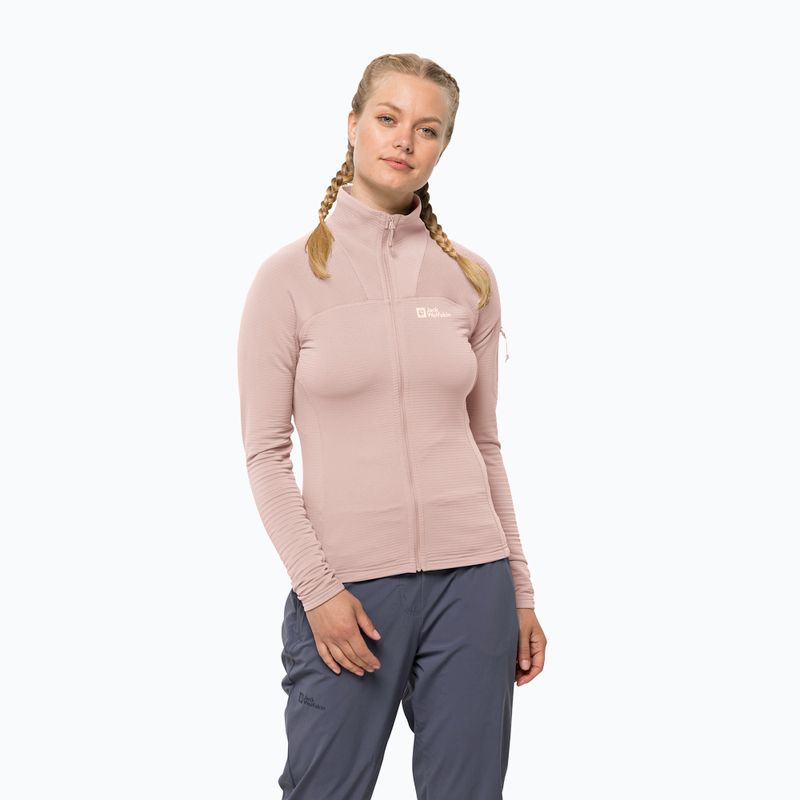 Giacca da trekking Jack Wolfskin da donna Prelight FZ rosa fumo