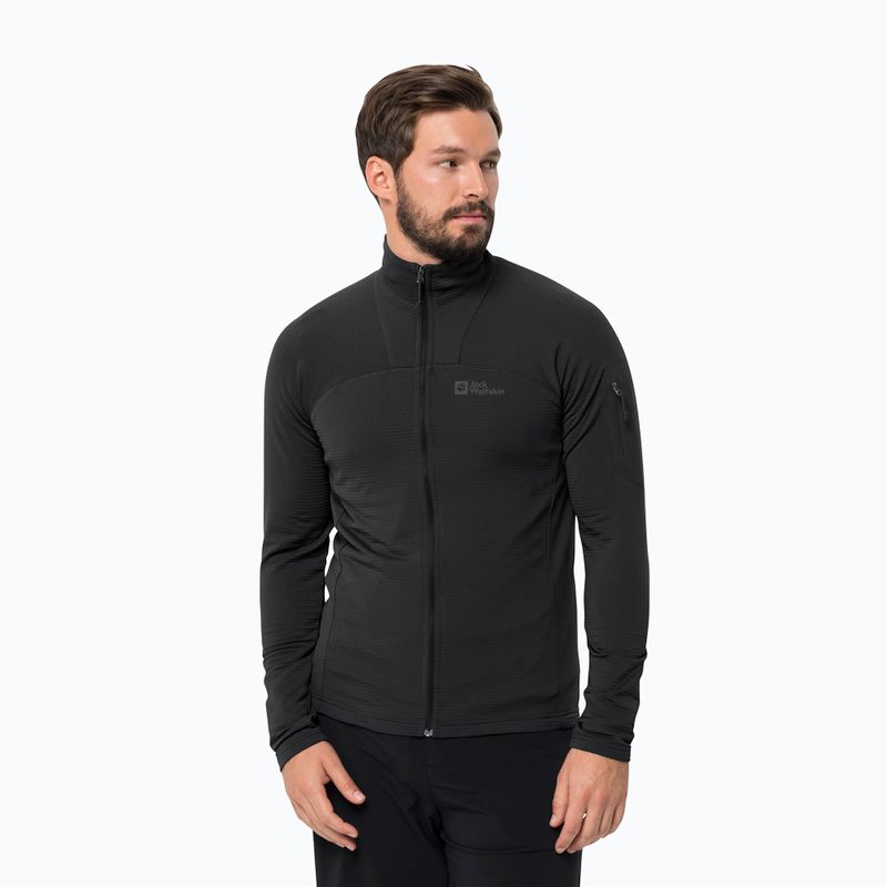Giacca da trekking Jack Wolfskin da uomo Prelight FZ nero