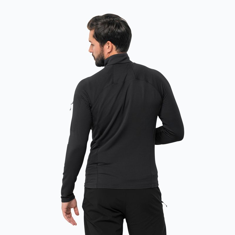Giacca da trekking Jack Wolfskin da uomo Prelight FZ nero 2