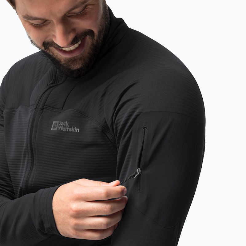 Giacca da trekking Jack Wolfskin da uomo Prelight FZ nero 3