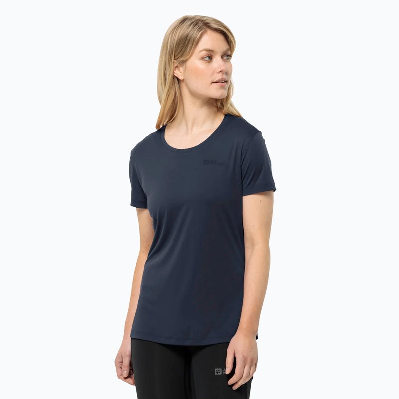 Jack Wolfskin T-shirt trekking donna Tech blu notte