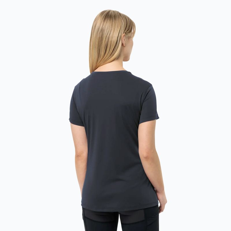 Jack Wolfskin T-shirt trekking donna Tech blu notte 2