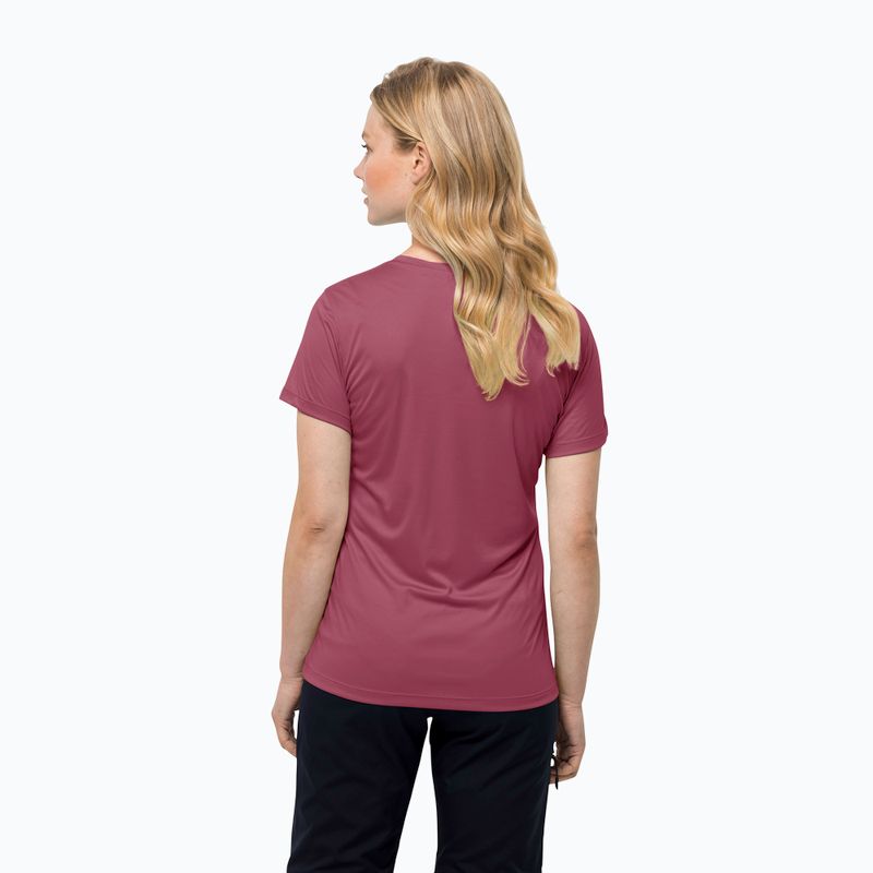 Jack Wolfskin T-shirt trekking donna Tech rosso sangria 2