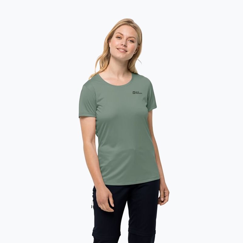 Jack Wolfskin T-shirt trekking donna Tech picnic verde