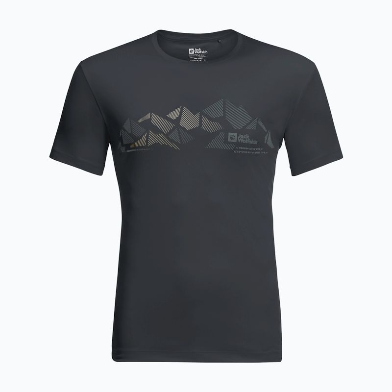 Maglietta da trekking da uomo Jack Wolfskin Peak Graphic phantom 4