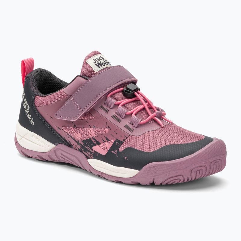 Scarponi da trekking Jack Wolfskin Vili Action Low color malva cenere per bambini