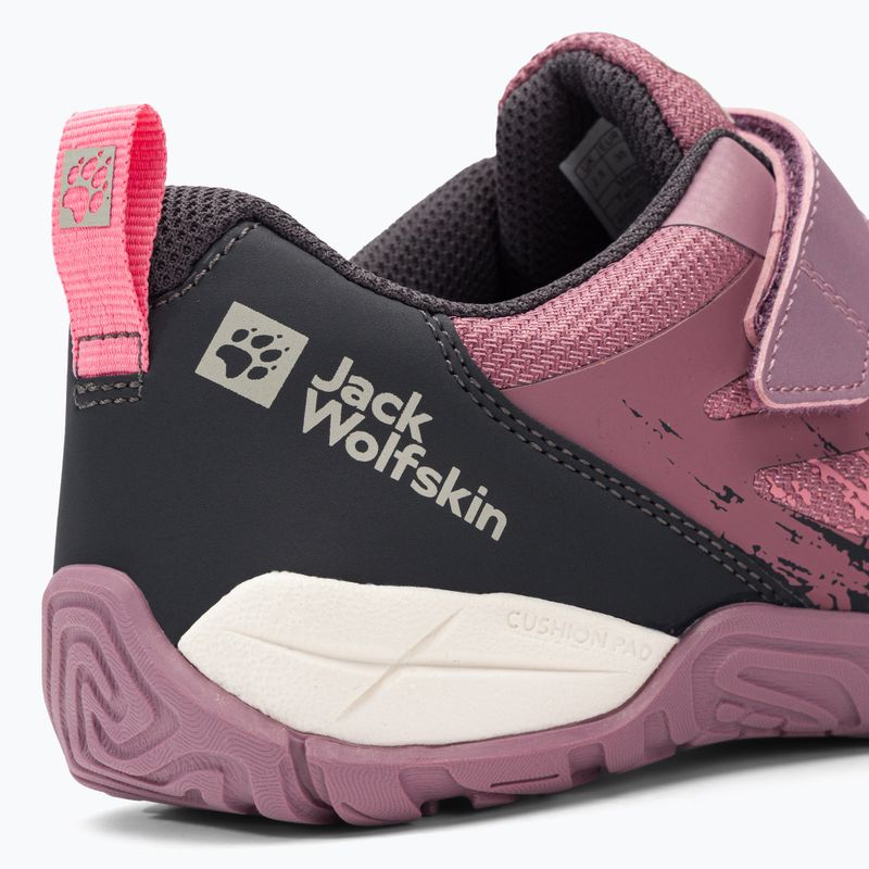 Scarponi da trekking Jack Wolfskin Vili Action Low color malva cenere per bambini 8