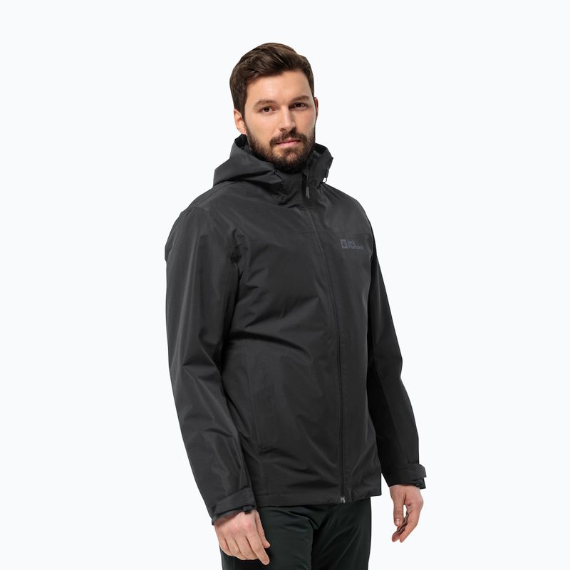 Jack Wolfskin giacca 3 in 1 da uomo Taubenberg 3In1 nero 6001