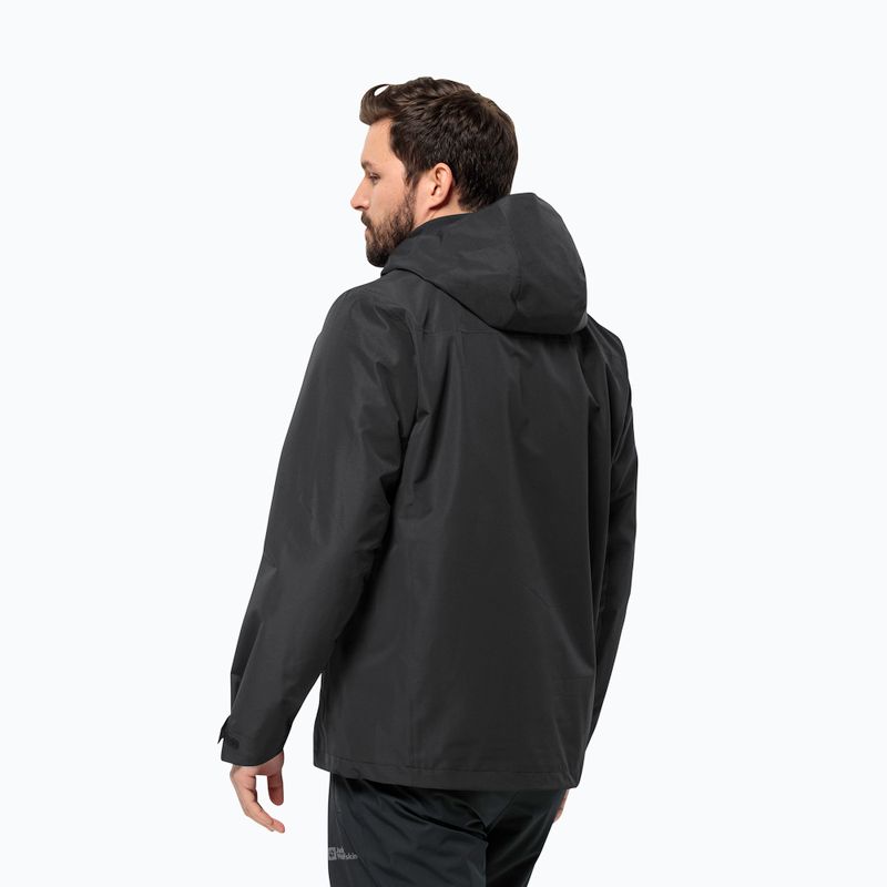 Jack Wolfskin giacca 3 in 1 da uomo Taubenberg 3In1 nero 6001 2