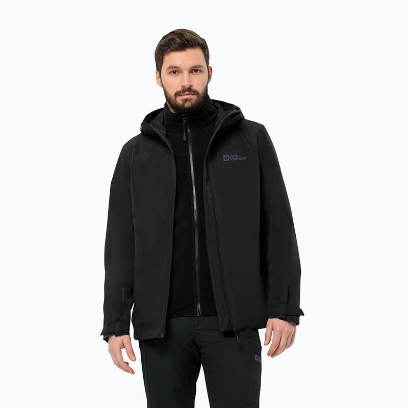 Jack Wolfskin giacca 3 in 1 da uomo Taubenberg 3In1 nero 6001 3