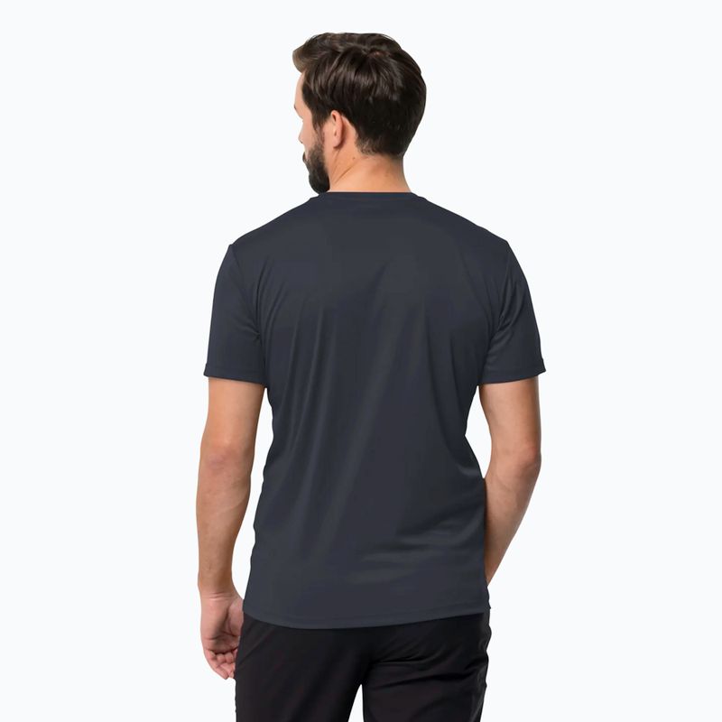 Jack Wolfskin T-shirt trekking uomo Tech blu scuro 2