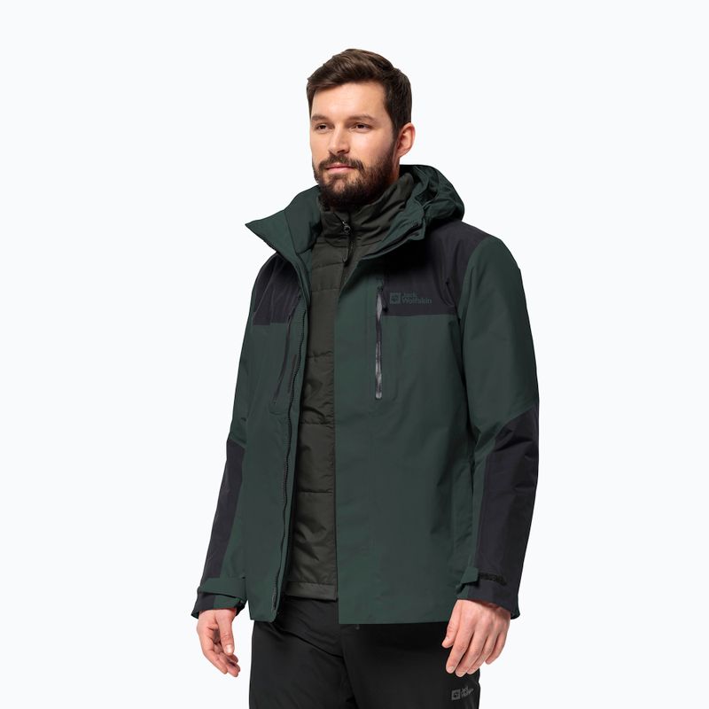 Jack Wolfskin giacca Jasper 3in1 uomo nero oliva 2