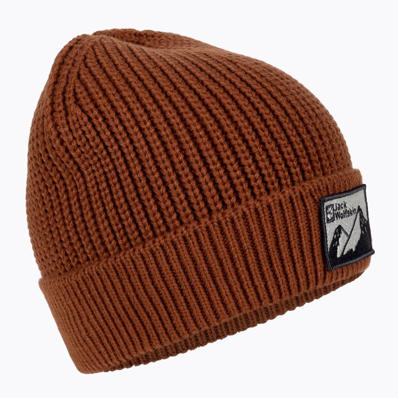 Jack Wolfskin Edo Badge Beanie berretto invernale color carminio