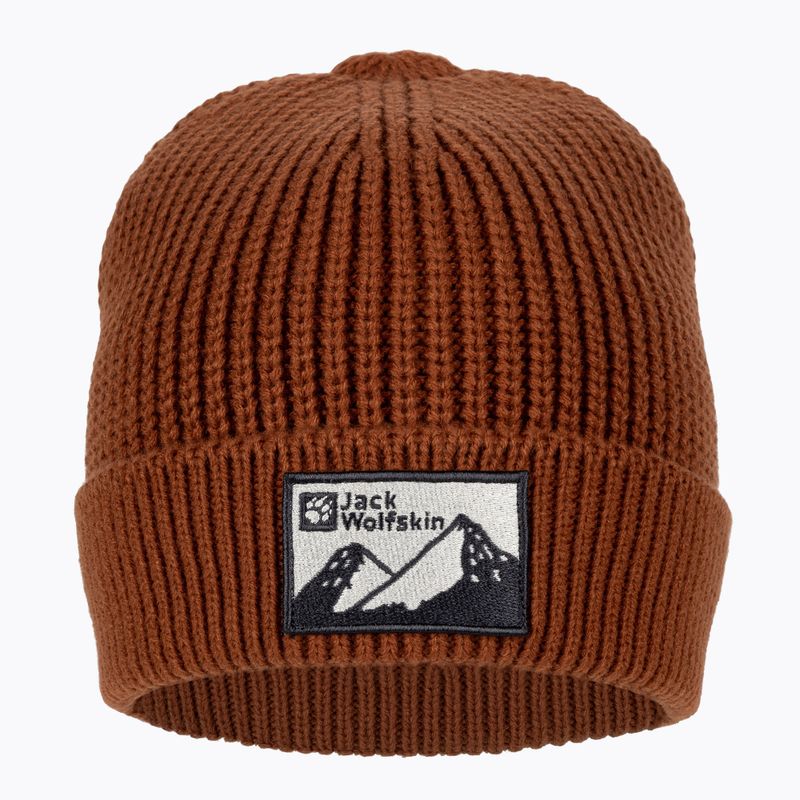 Jack Wolfskin Edo Badge Beanie berretto invernale color carminio 2