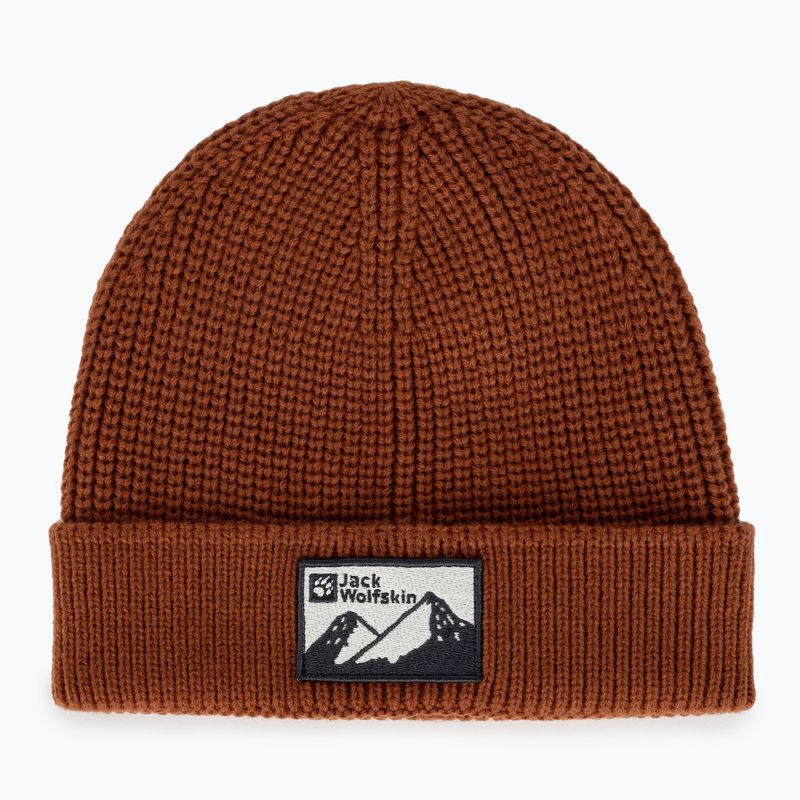 Jack Wolfskin Edo Badge Beanie berretto invernale color carminio 5