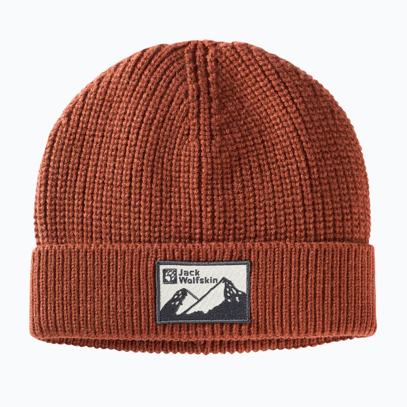 Jack Wolfskin Edo Badge Beanie berretto invernale color carminio 8