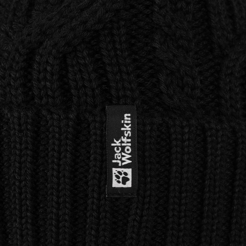 Jack Wolfskin berretto invernale Pompom nero 4