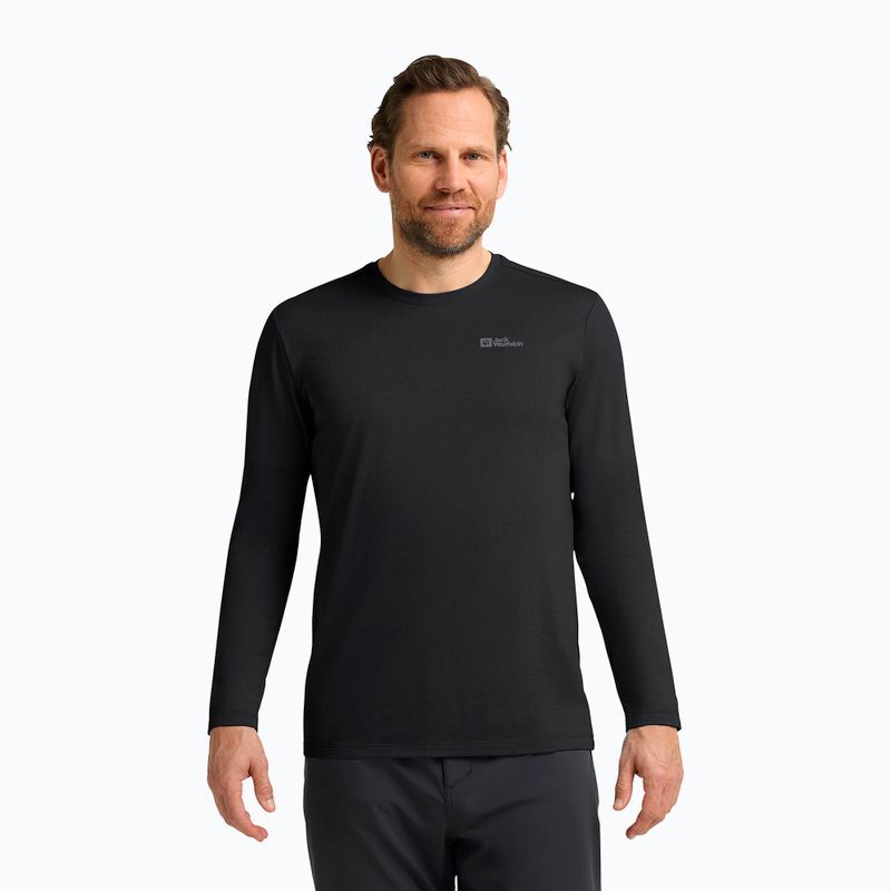 Maglia termica a maniche lunghe da uomo Jack Wolfskin Sky Thermal nera