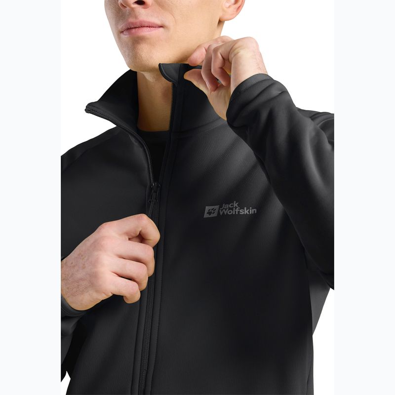 Jack Wolfskin Felpa in pile da uomo Baiselberg Fz nero 4