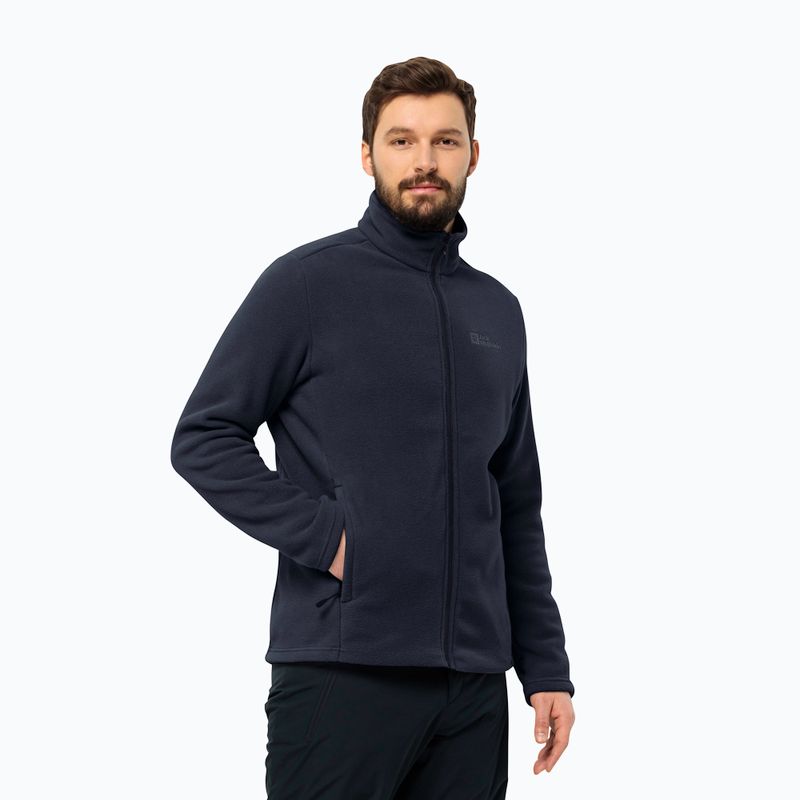 Jack Wolfskin giacca in pile da uomo Winterstein Fz blu notte