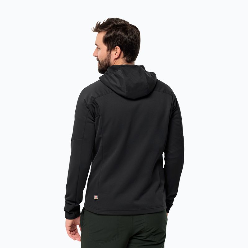 Giacca ibrida da uomo Jack Wolfskin Alpgrat Pro Ins Fz nera 2