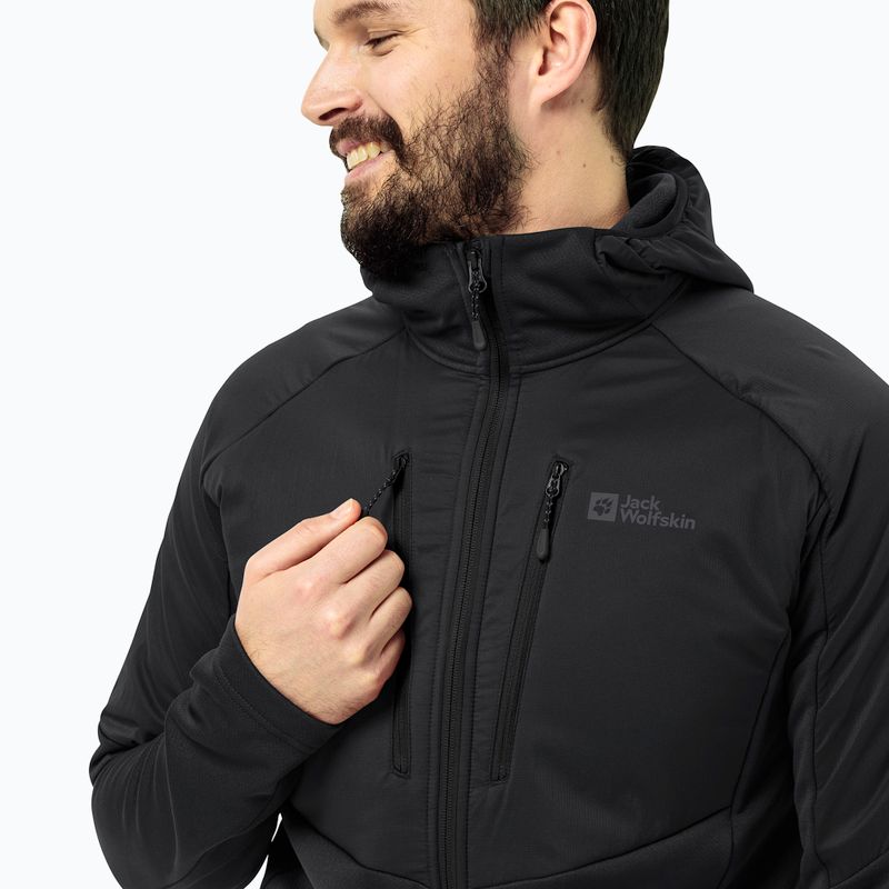 Giacca ibrida da uomo Jack Wolfskin Alpgrat Pro Ins Fz nera 3