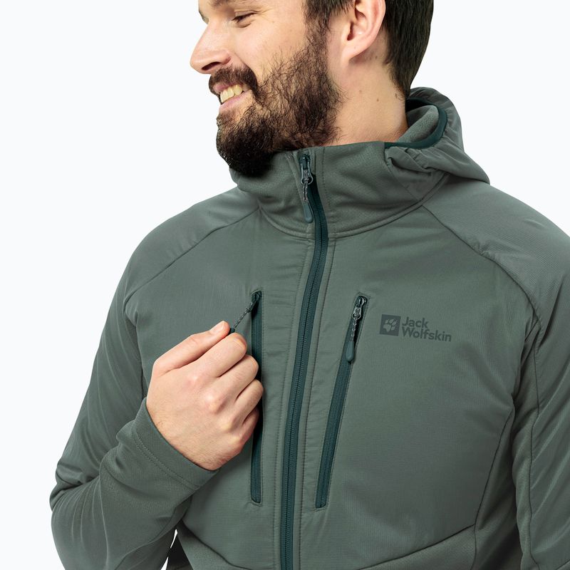 Giacca ibrida da uomo Jack Wolfskin Alpgrat Pro Ins Fz hedge green 3
