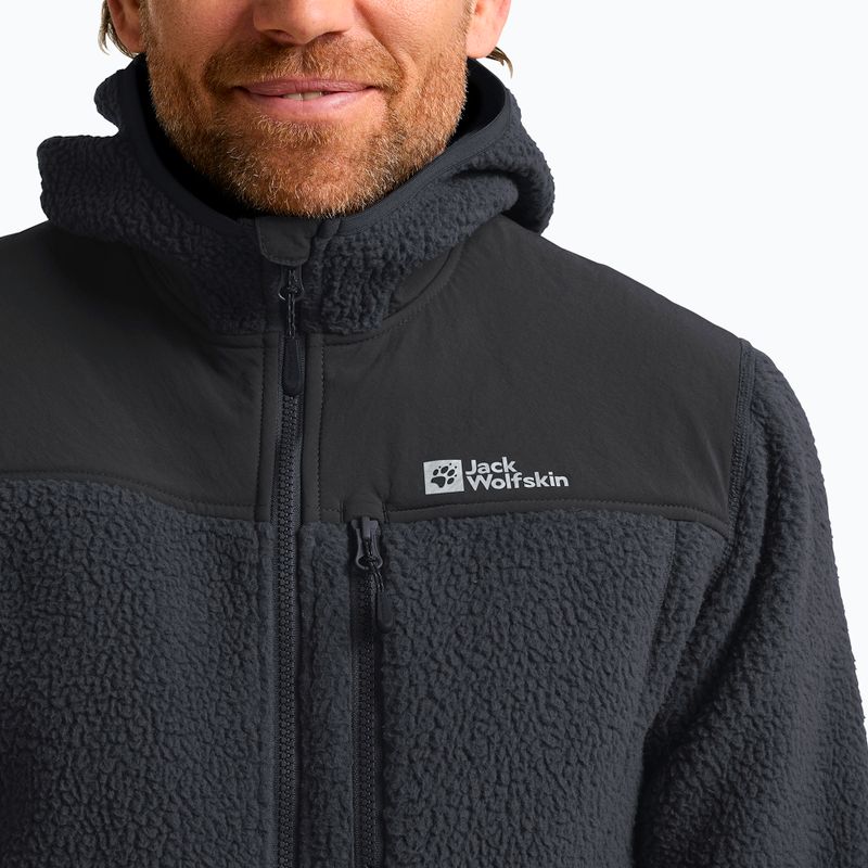 Felpa in pile Kammweg Pile Fz phantom da uomo di Jack Wolfskin 5