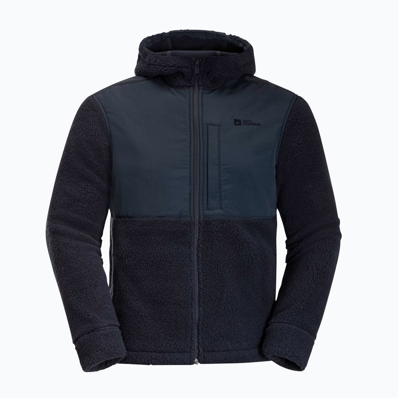 Jack Wolfskin Felslicht Uomo Felpa in pile con cappuccio blu notte 7