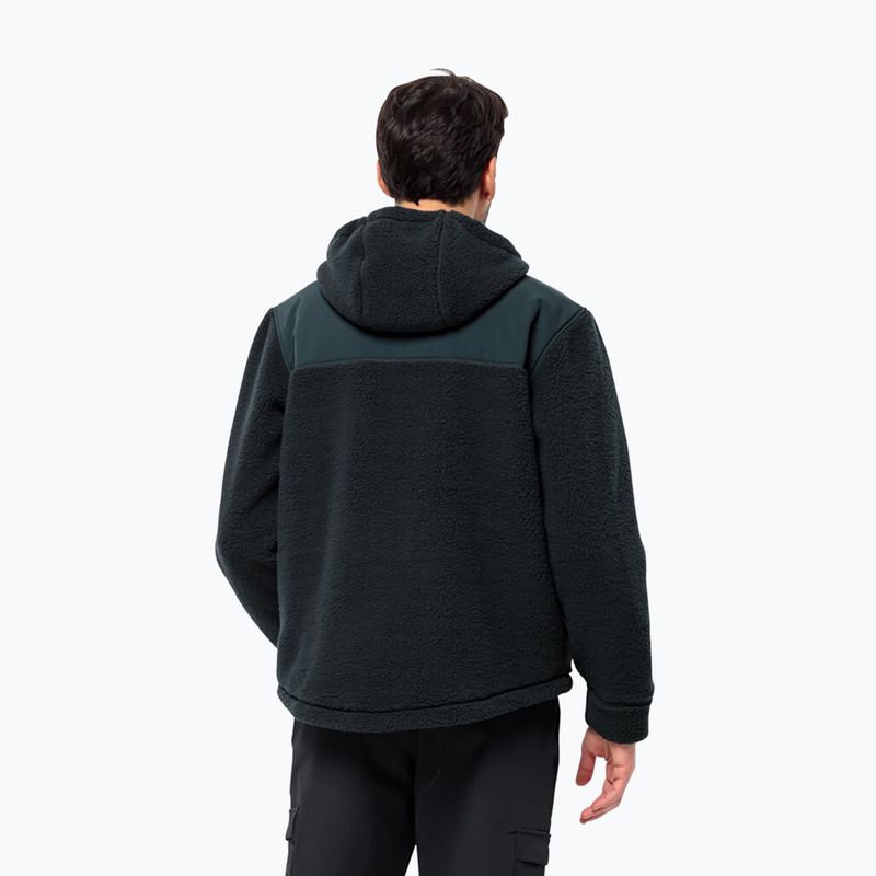Jack Wolfskin Felslicht Uomo Felpa in pile con cappuccio blu notte 2
