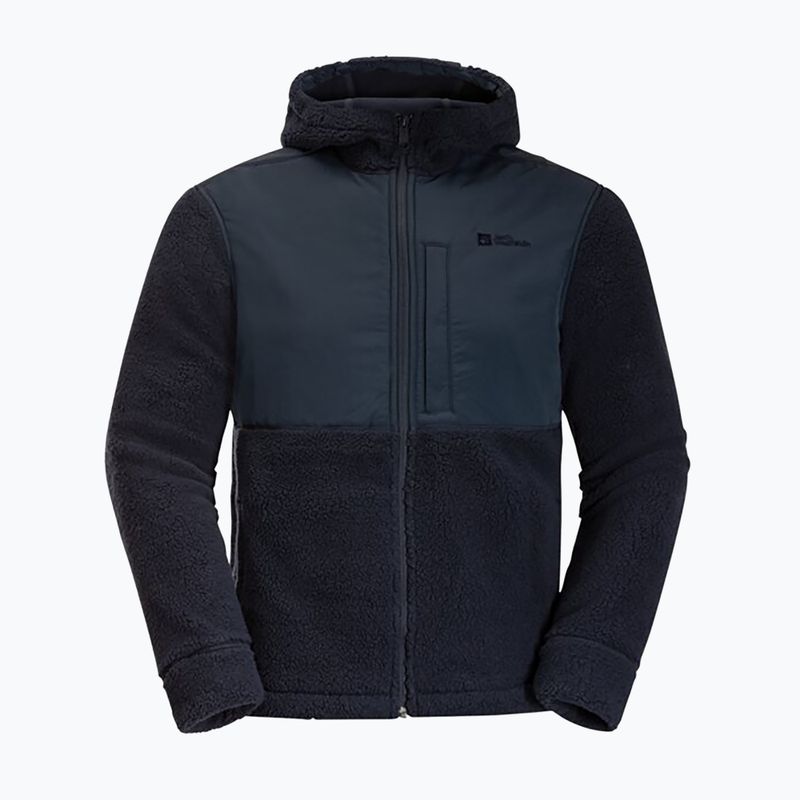 Jack Wolfskin Felslicht Uomo Felpa in pile con cappuccio blu notte 7