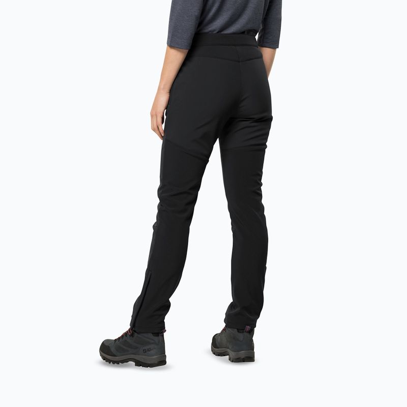 Pantaloni da trekking Jack Wolfskin da donna Stollberg nero 2