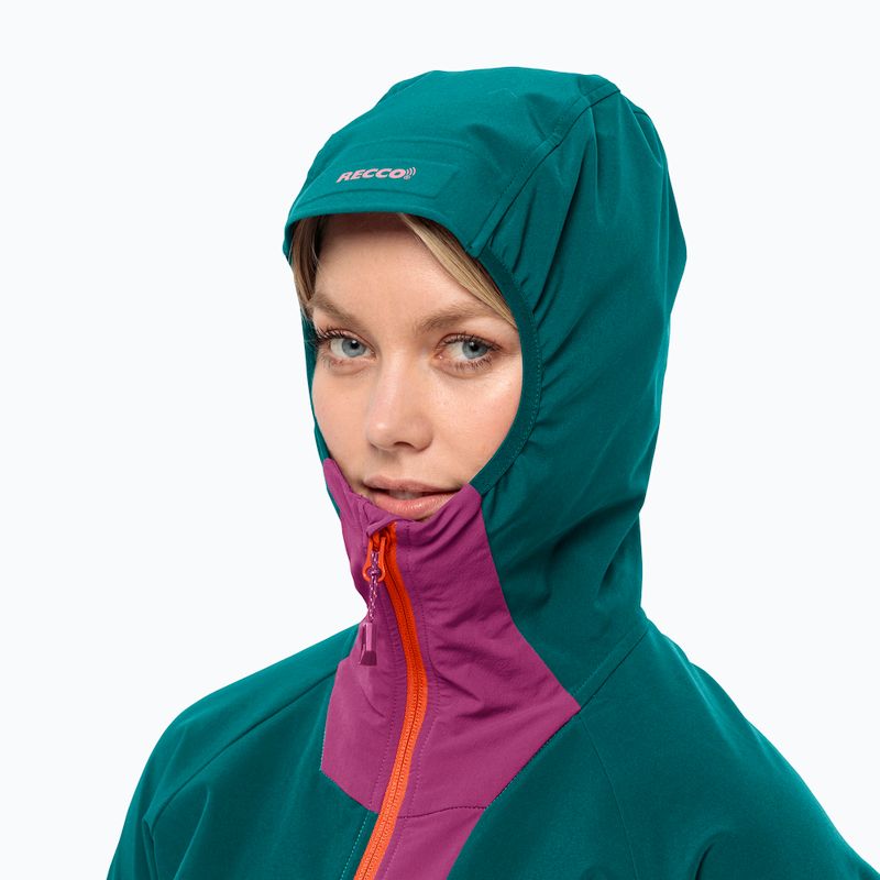 Jack Wolfskin giacca softshell da donna Alpspitze Hoody verde mare 4