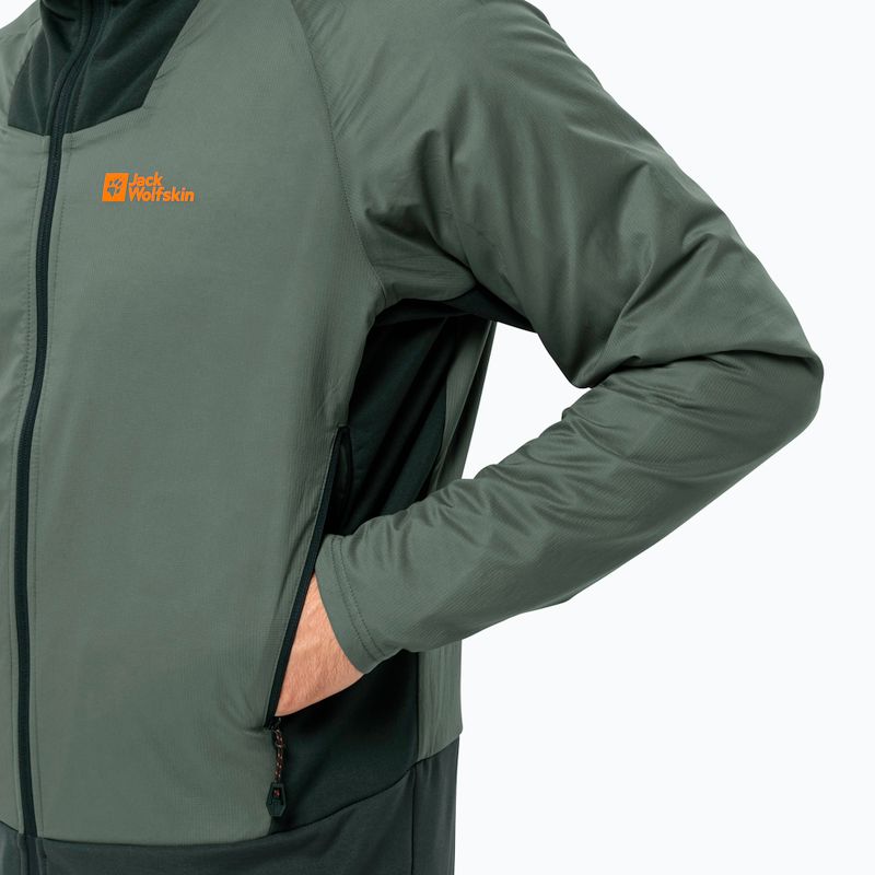 Giacca da pioggia Jack Wolfskin Alpspitze Ins Hybrid hedge verde uomo 5