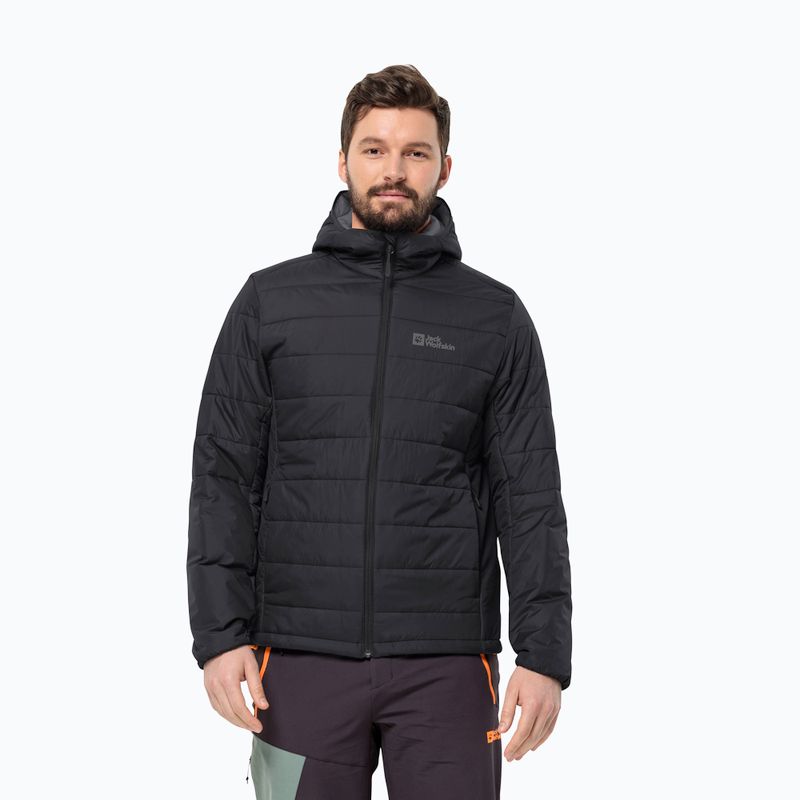 Jack Wolfskin piumino da uomo Lapawa Ins Hoody nero