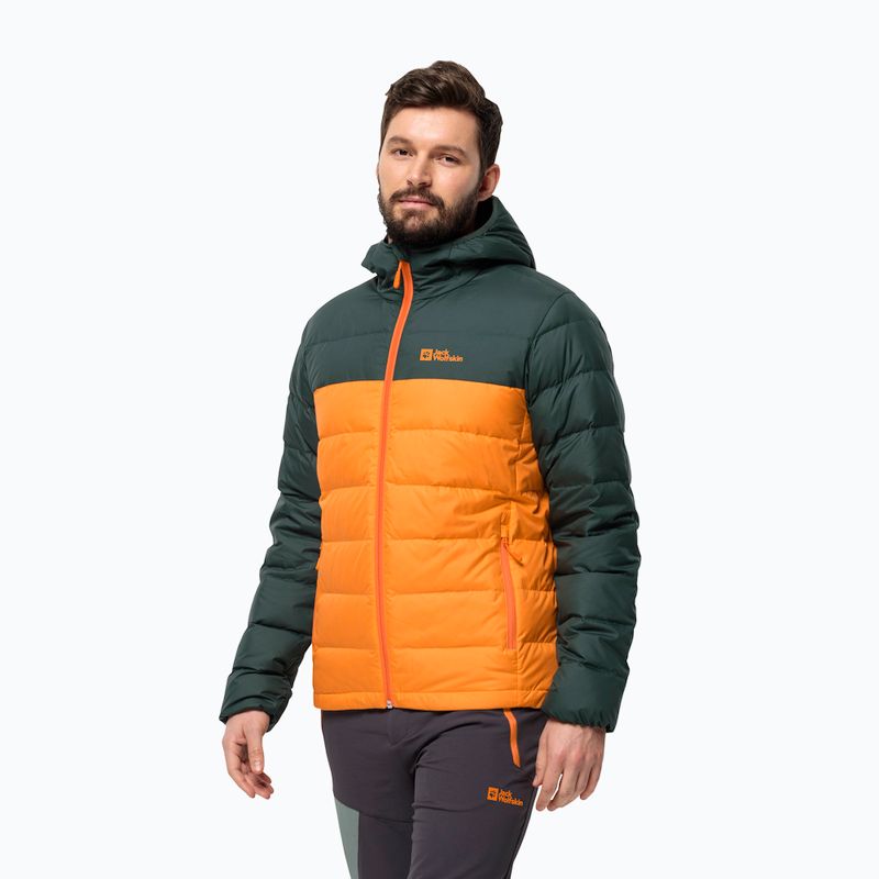 Giacca Jack Wolfskin Ather Down Hoody da uomo con cappuccio dragon fire