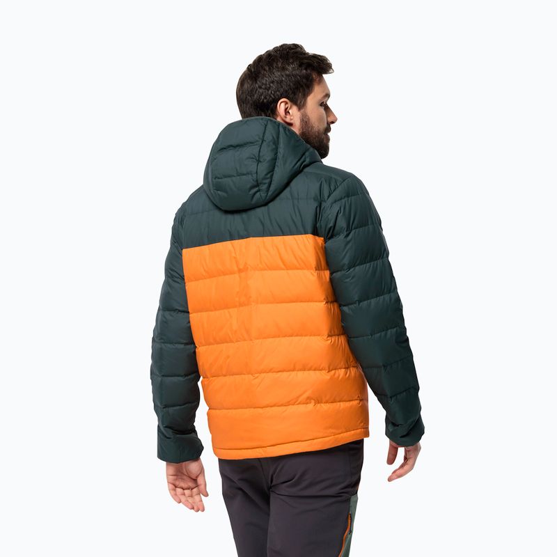 Giacca Jack Wolfskin Ather Down Hoody da uomo con cappuccio dragon fire 2