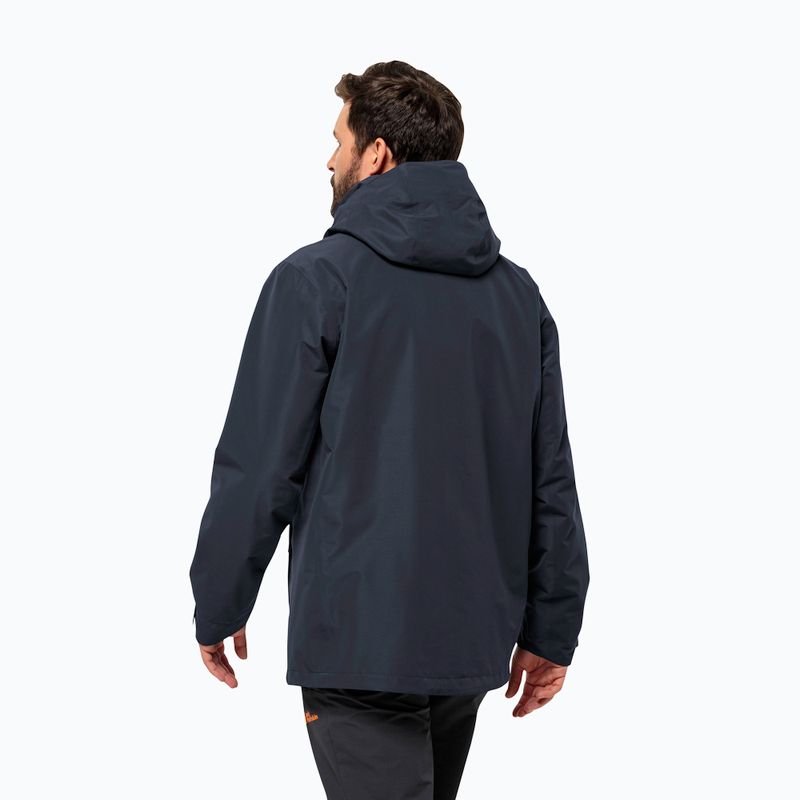 Jack Wolfskin giacca da pioggia da uomo Fernblick 2L blu notte 2
