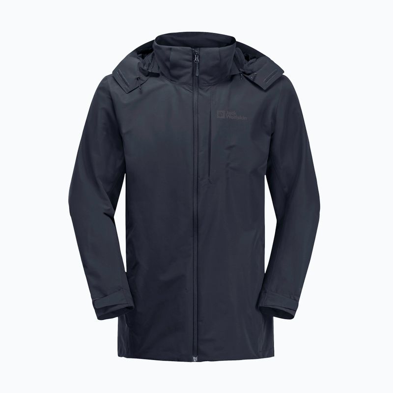 Jack Wolfskin giacca da pioggia da uomo Fernblick 2L blu notte 7