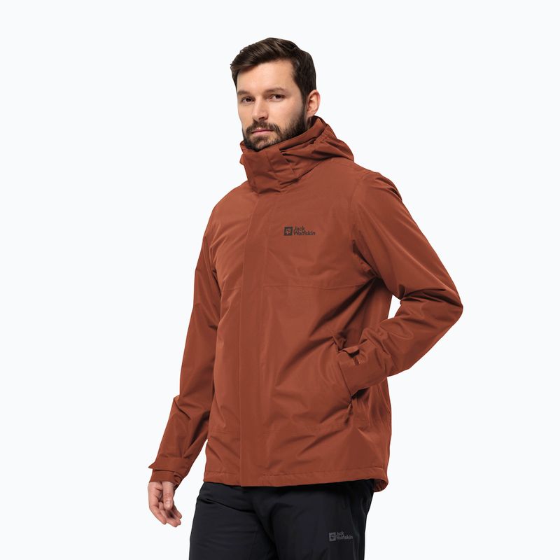 Giacca Jack Wolfskin 3in1 da uomo Feldberg Luntal 3in1 carminio 2