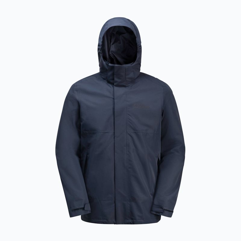 Giacca Jack Wolfskin 3in1 da uomo Feldberg Luntal 3in1 blu notte 10