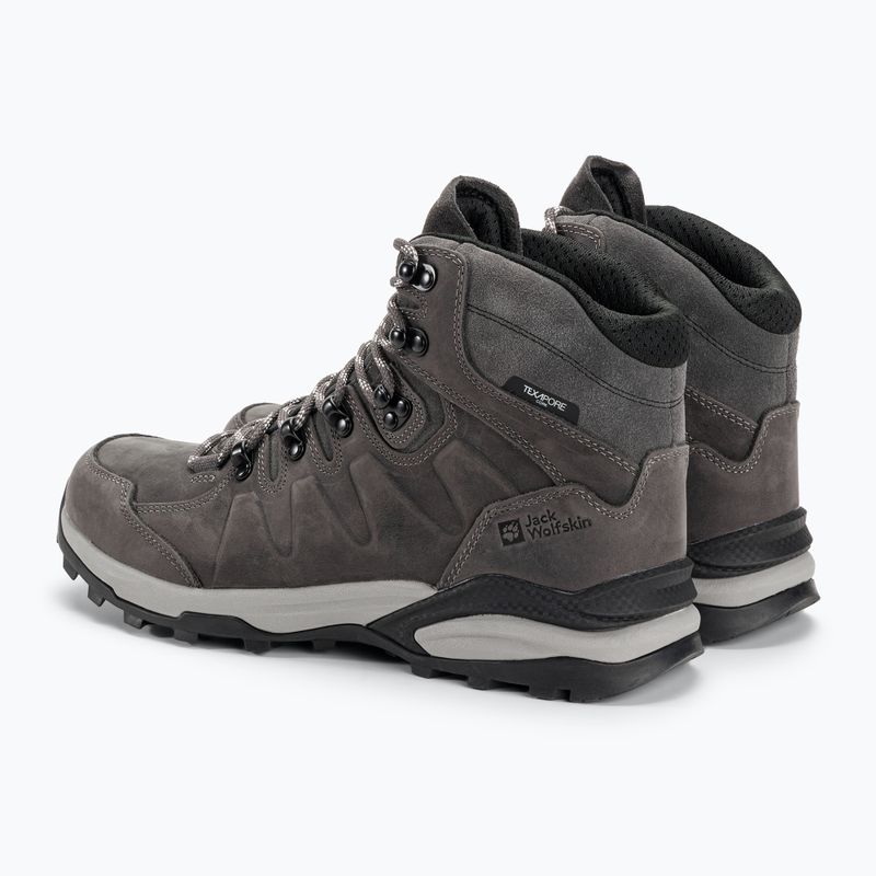 Stivali da trekking Jack Wolfskin da uomo Refugio Prime Texapore Mid grigio ardesia 3