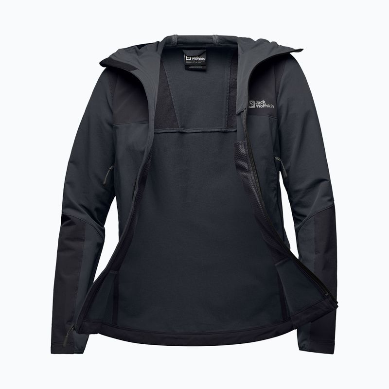 Giacca softshell Jack Wolfskin da donna Andur nero 7