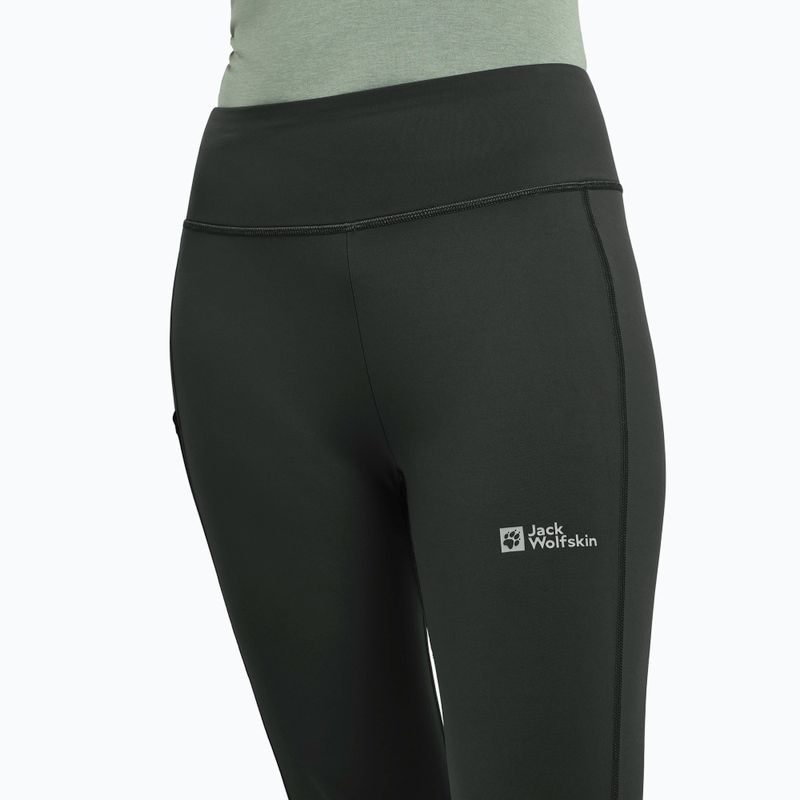 Jack Wolfskin pantaloni da trekking da donna Klintal Tights nero 4