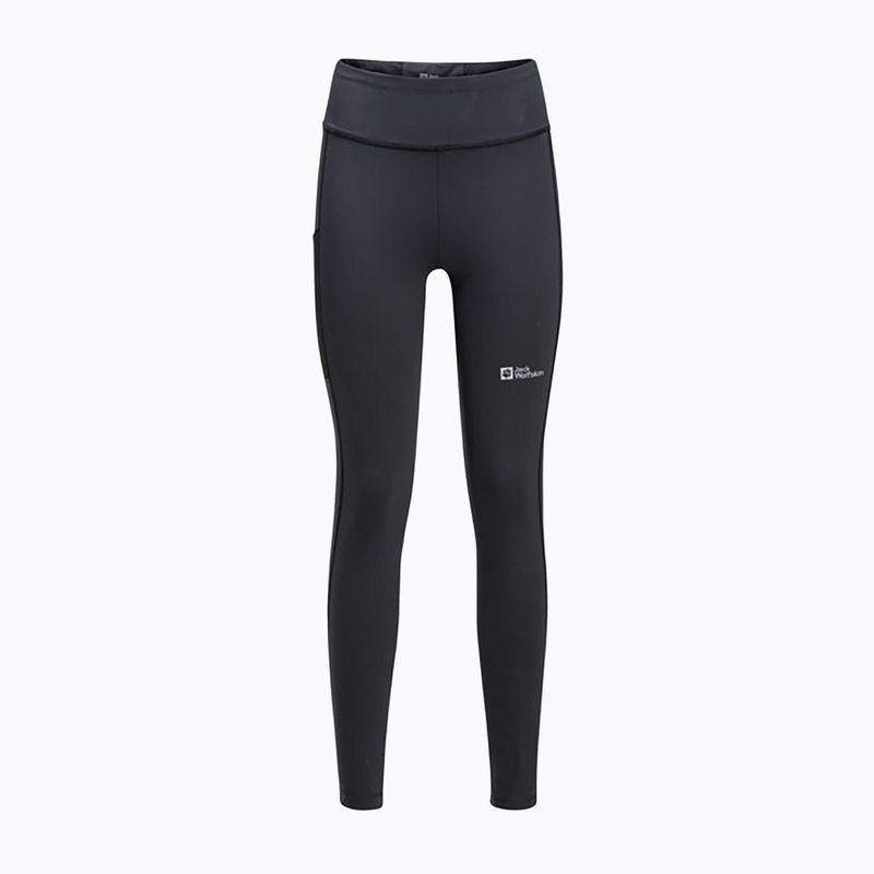 Jack Wolfskin pantaloni da trekking da donna Klintal Tights nero 4