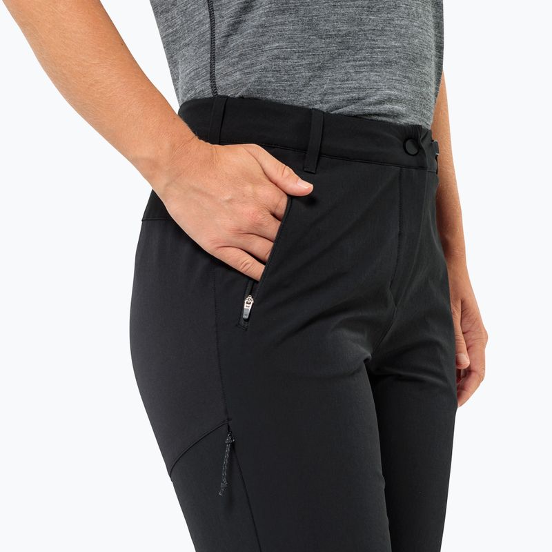 Pantaloni softshell da donna Jack Wolfskin Andur nero 3